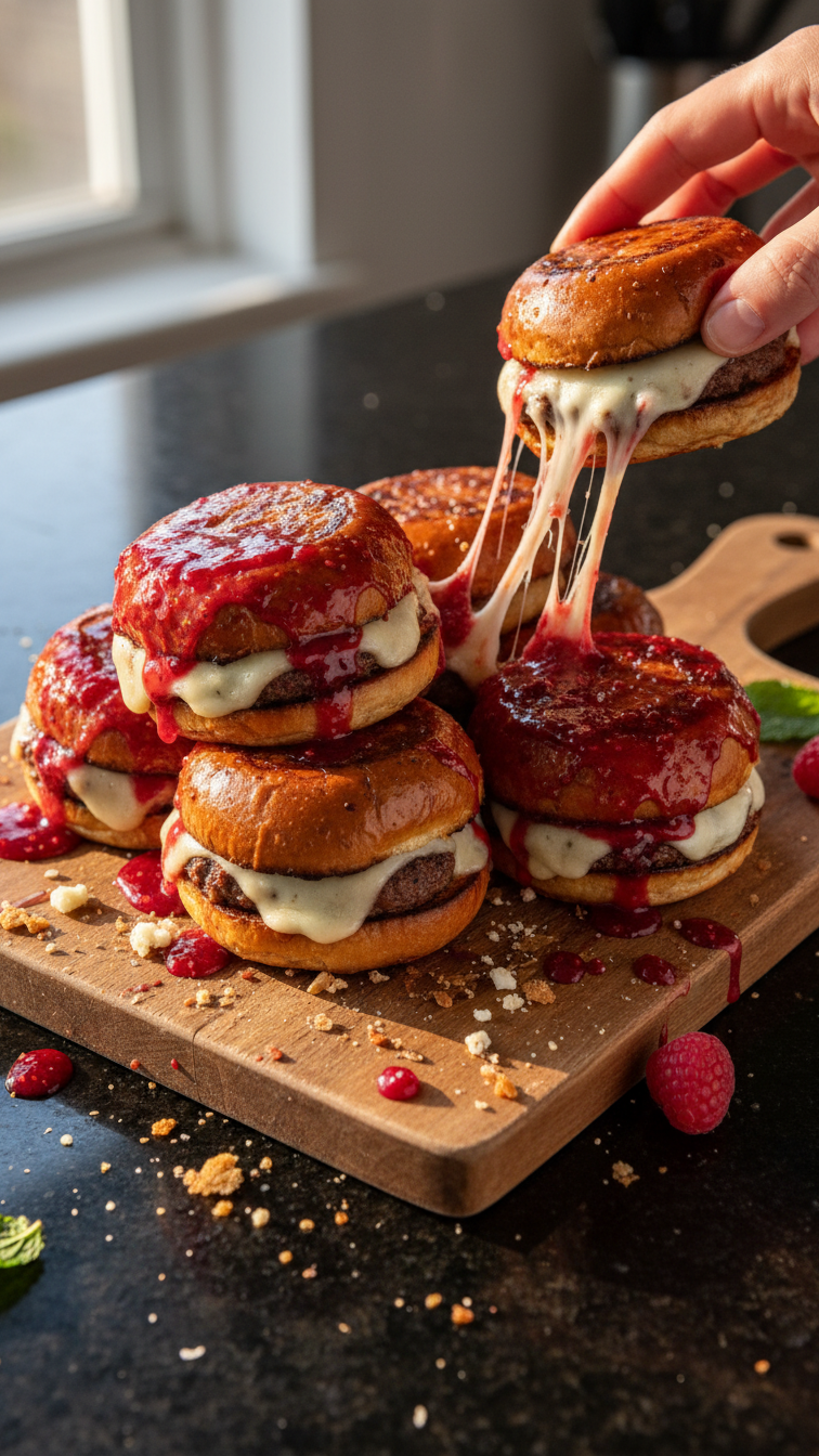 Raspberry Glazed Sliders
