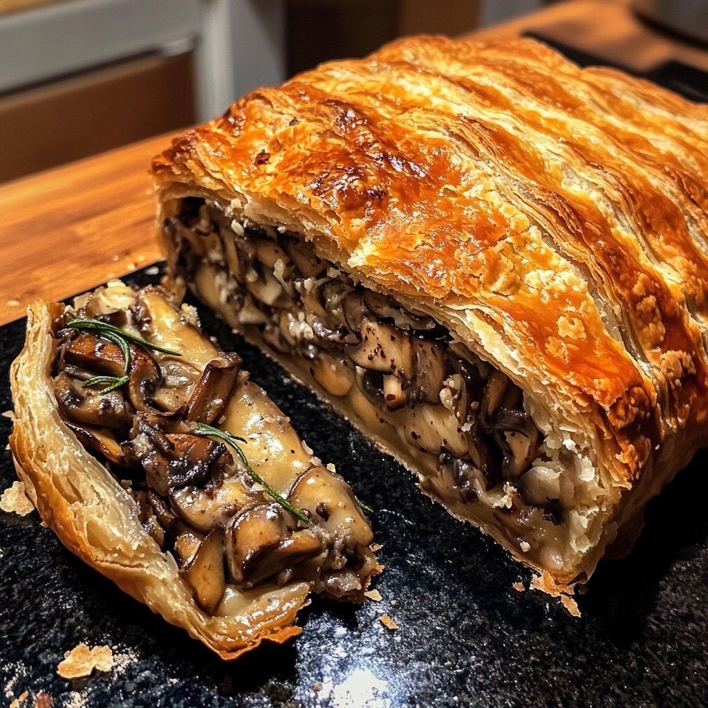 Mushroom Wellington with Rosemary and Pecorino
