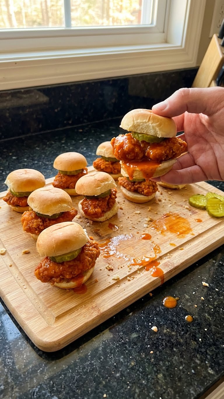 Bite-Sized Chicken Wing Burgers