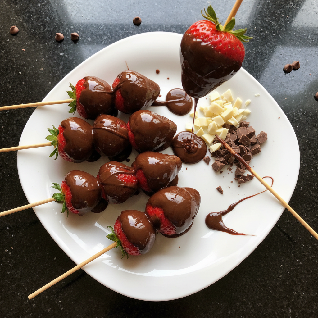 Chocolate-Covered Strawberry Kabobs