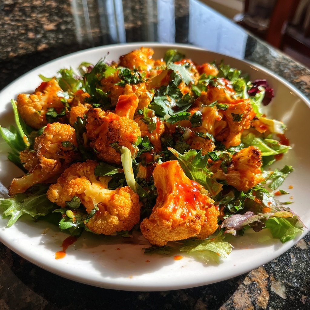 Buffalo Cauliflower High-Protein Salad