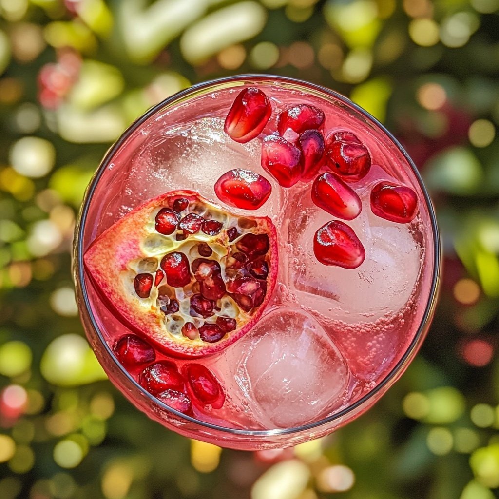 Pomegranate Vanilla Vodka Spritz Cocktail