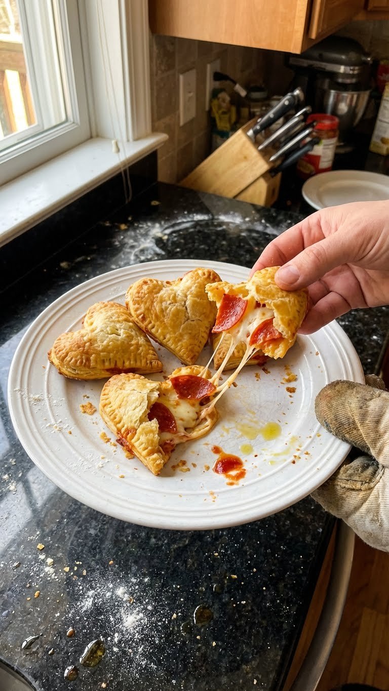 Savory Heart-Shaped Pizza Poppers