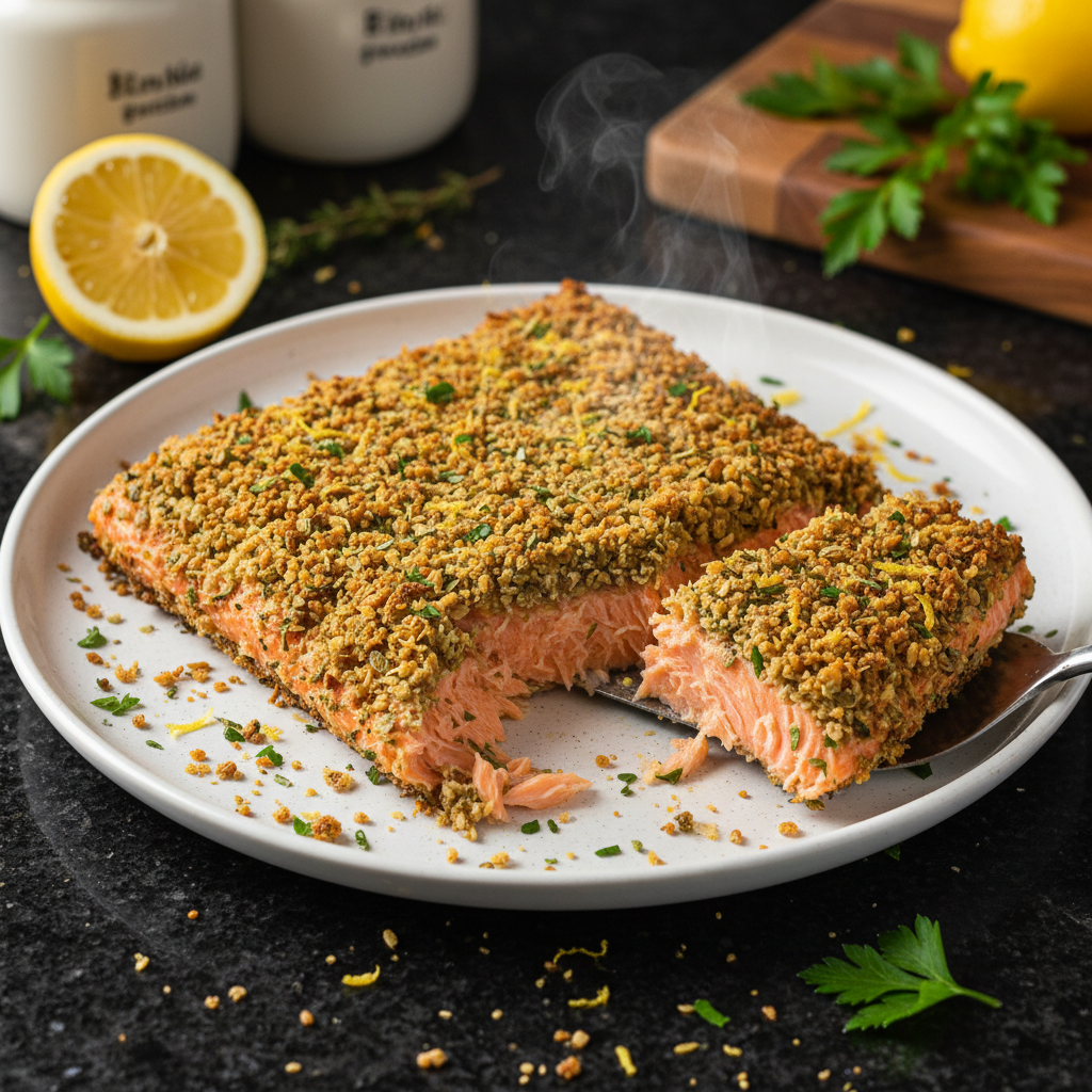 Romantic Herb-Crusted Salmon