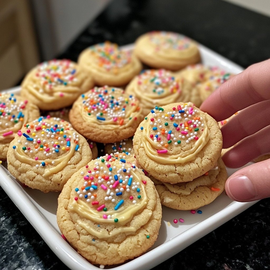 Tender Butter Cookies with Colorful Sprinkles
