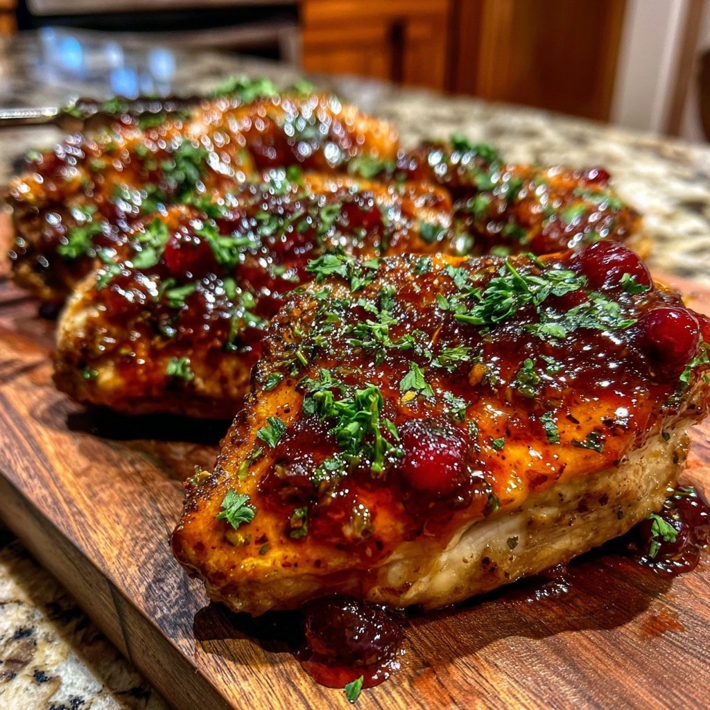 Cranberry Glazed Chicken Breasts