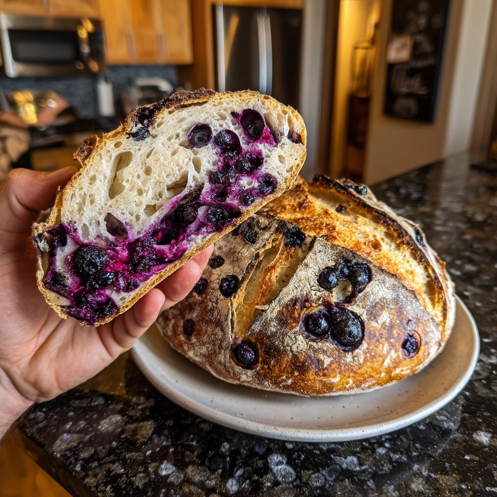 Lemon Blueberry Sourdough with Vanilla Bean