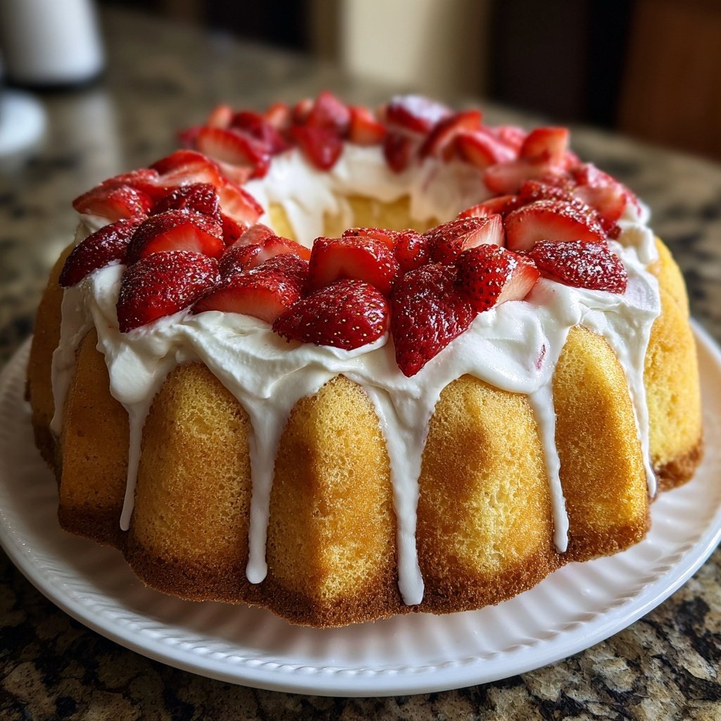 Strawberry Shortcake Bundt Cake