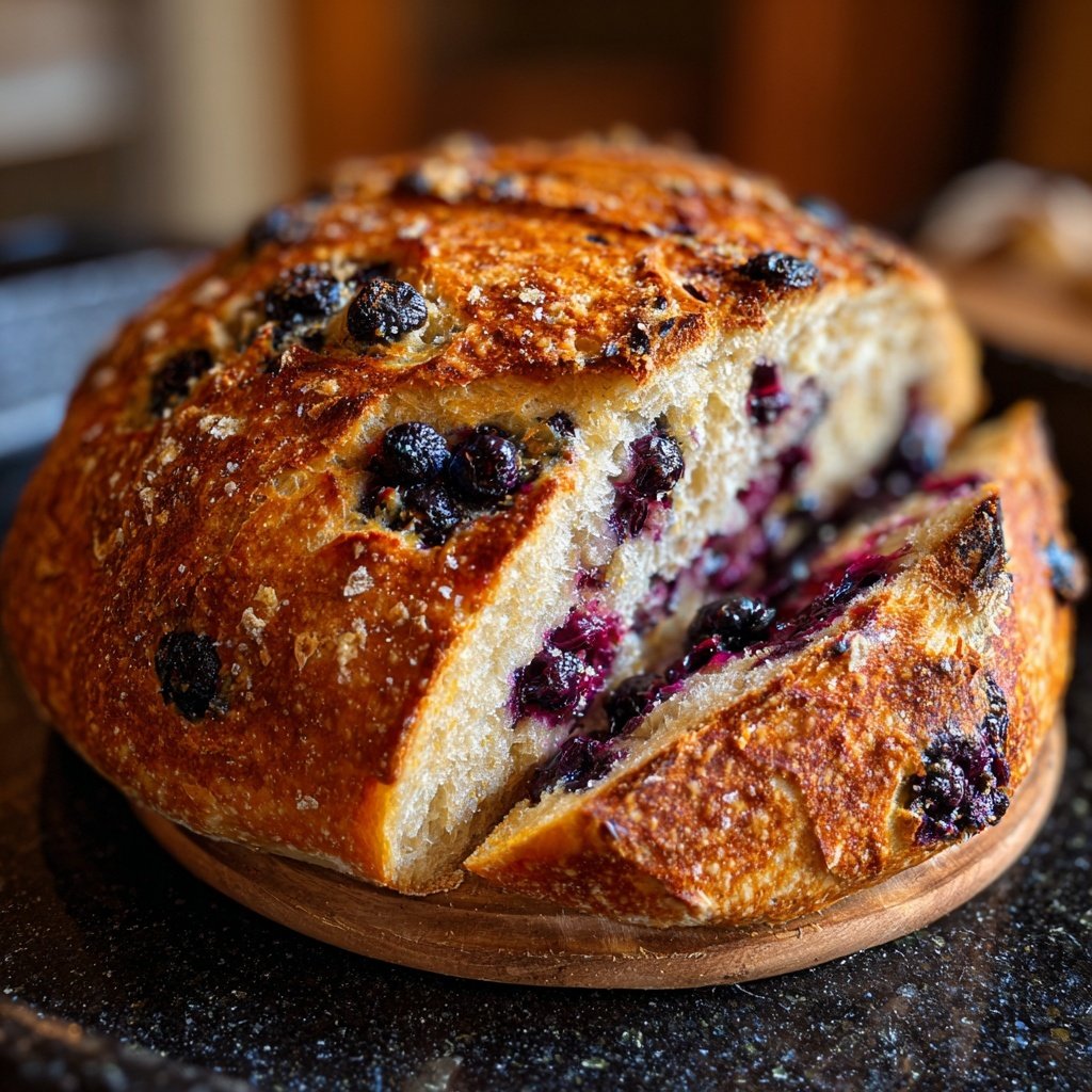 Citrus Blueberry Lemon Sourdough Dutch Oven Loaf