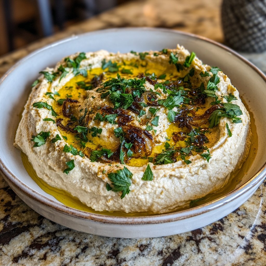 Delicious Caramelized Onion Hummus
