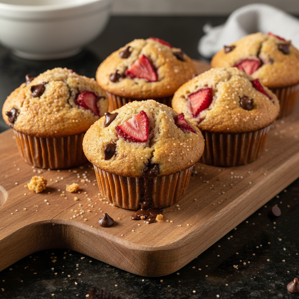 Strawberry Chocolate Chip Muffins