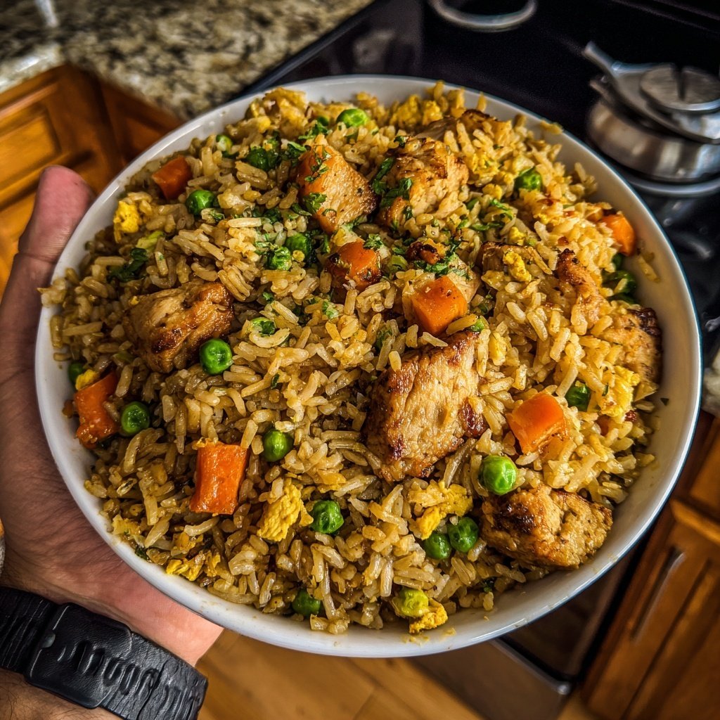 Pork Fried Rice with Vegetables