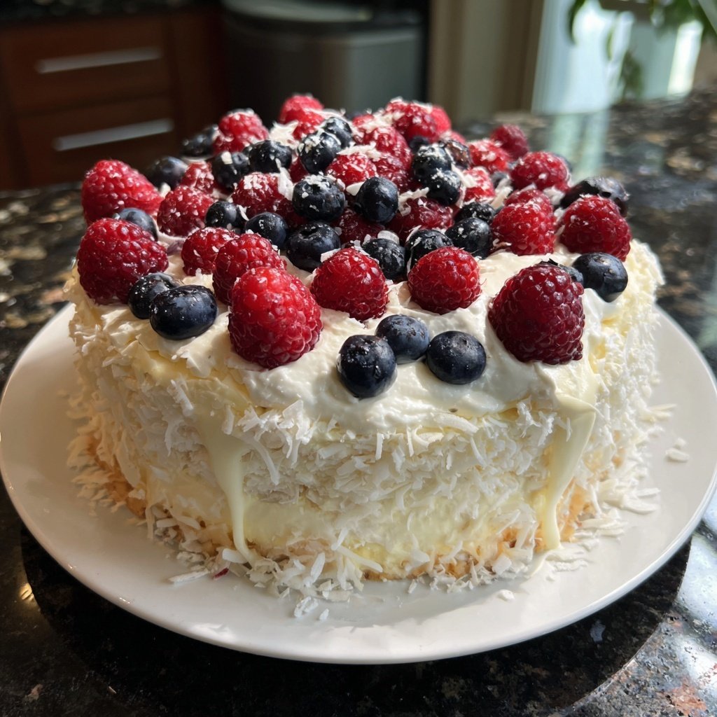 Luscious Berry Coconut Dessert
