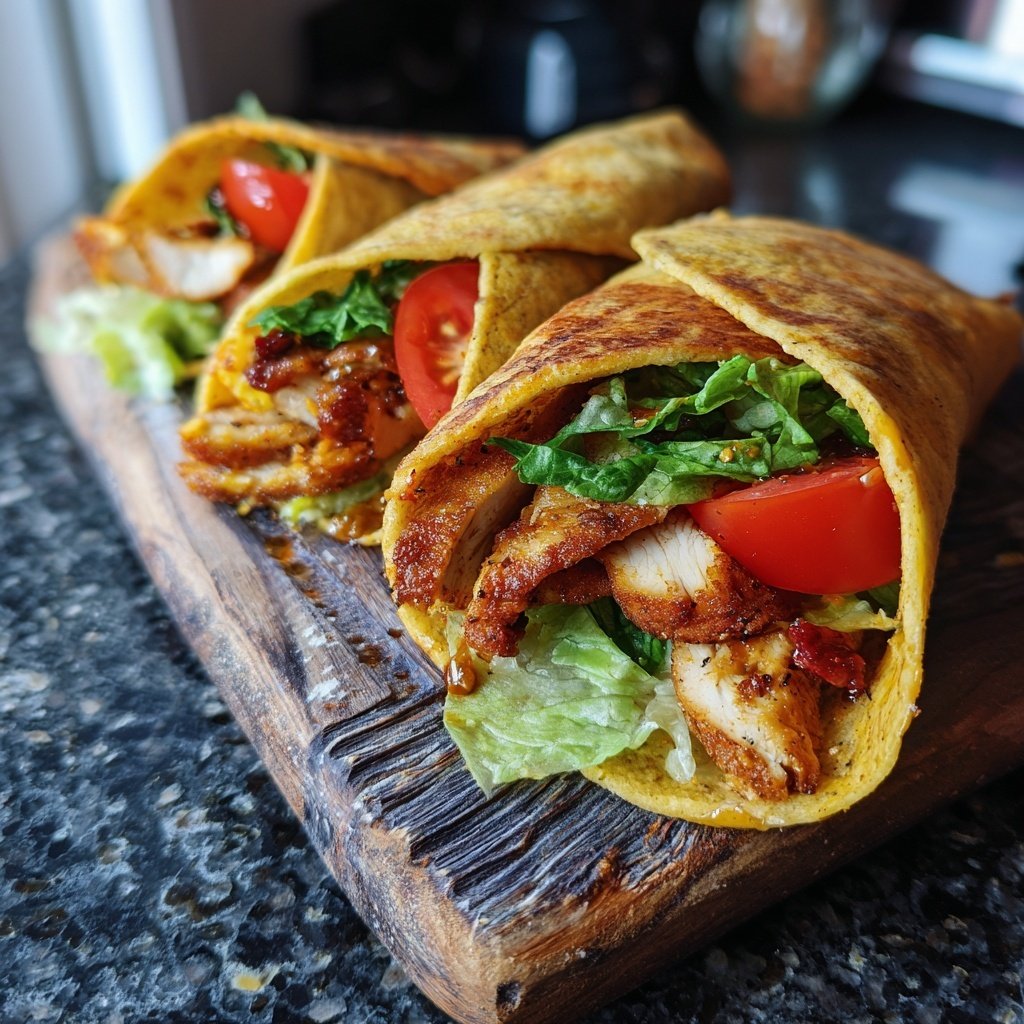 Honey Mustard Chicken Tender Wraps
