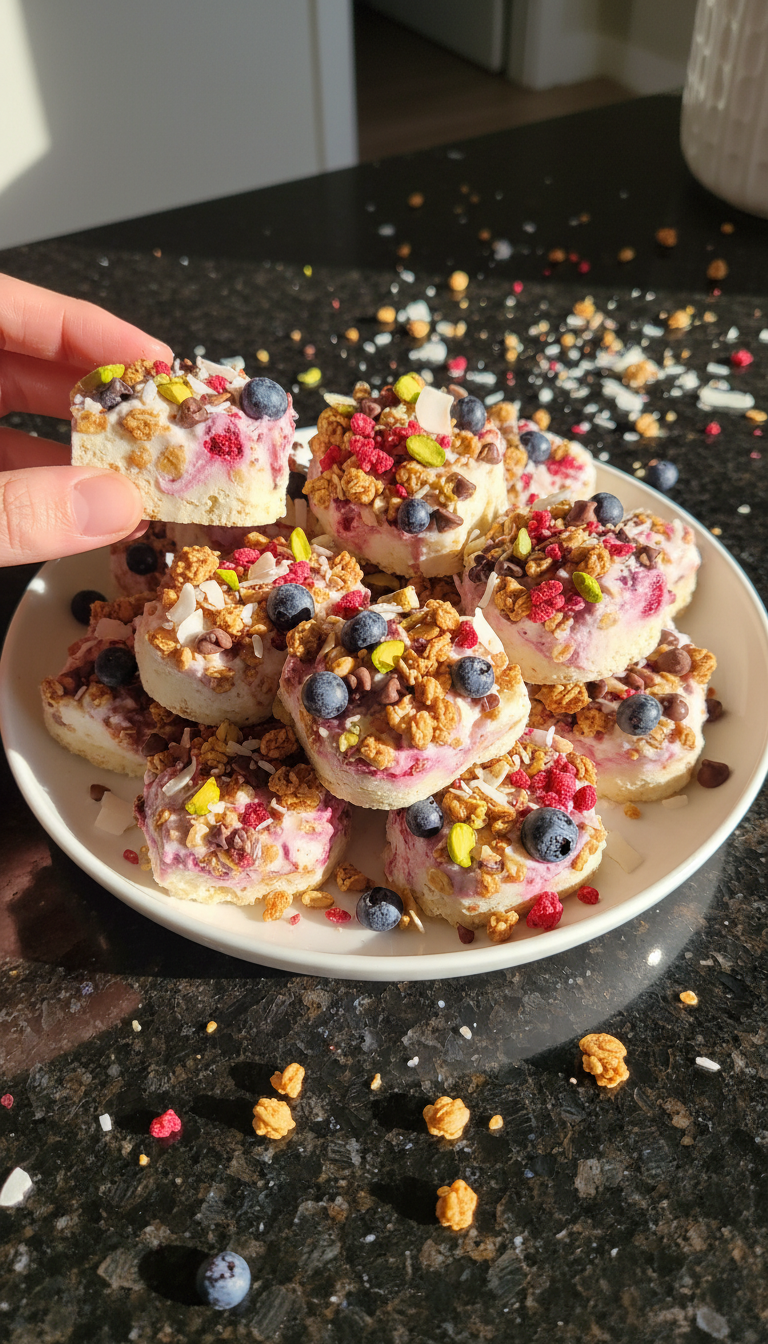 Frozen Yogurt Crunch Bites
