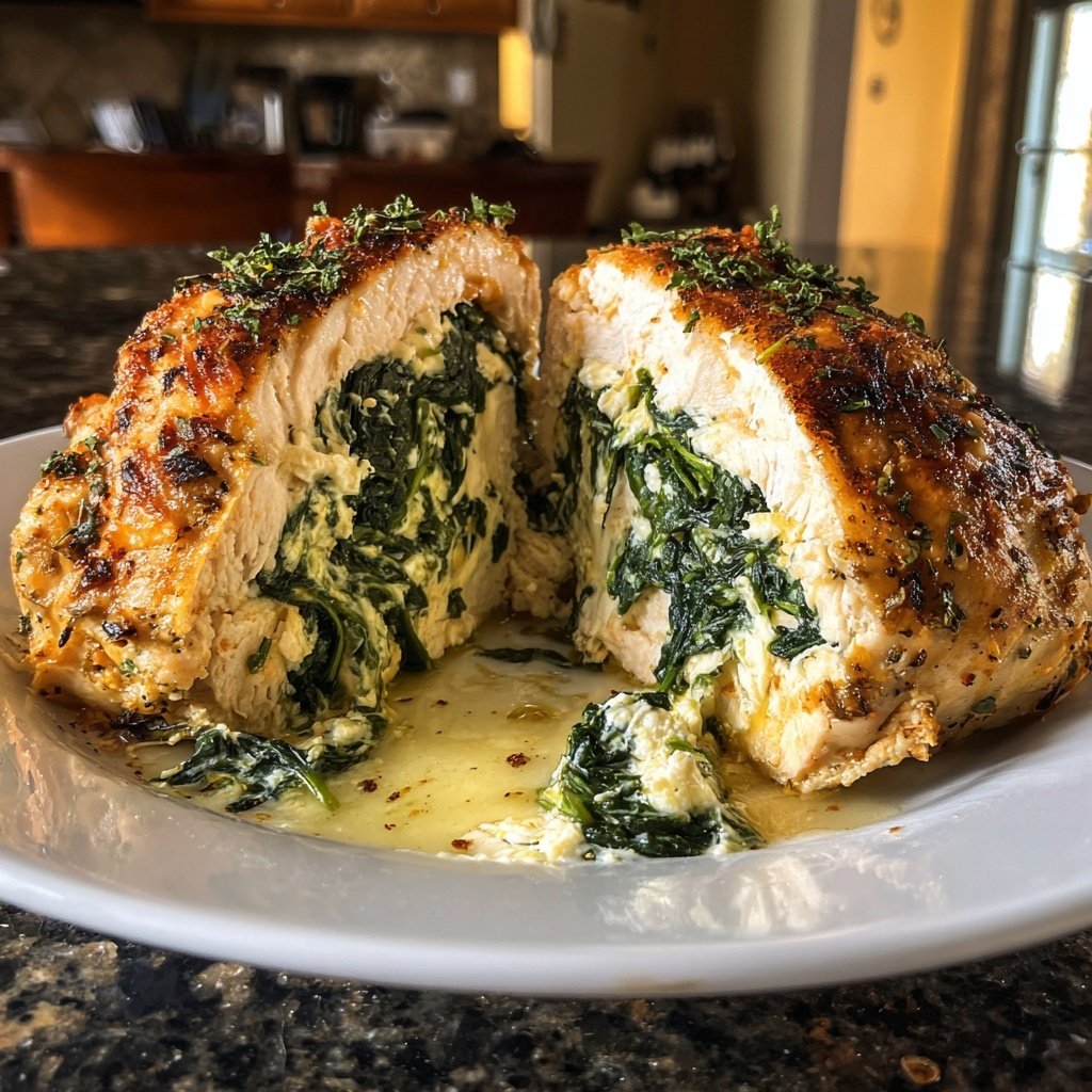 Spinach Feta Stuffed Chicken