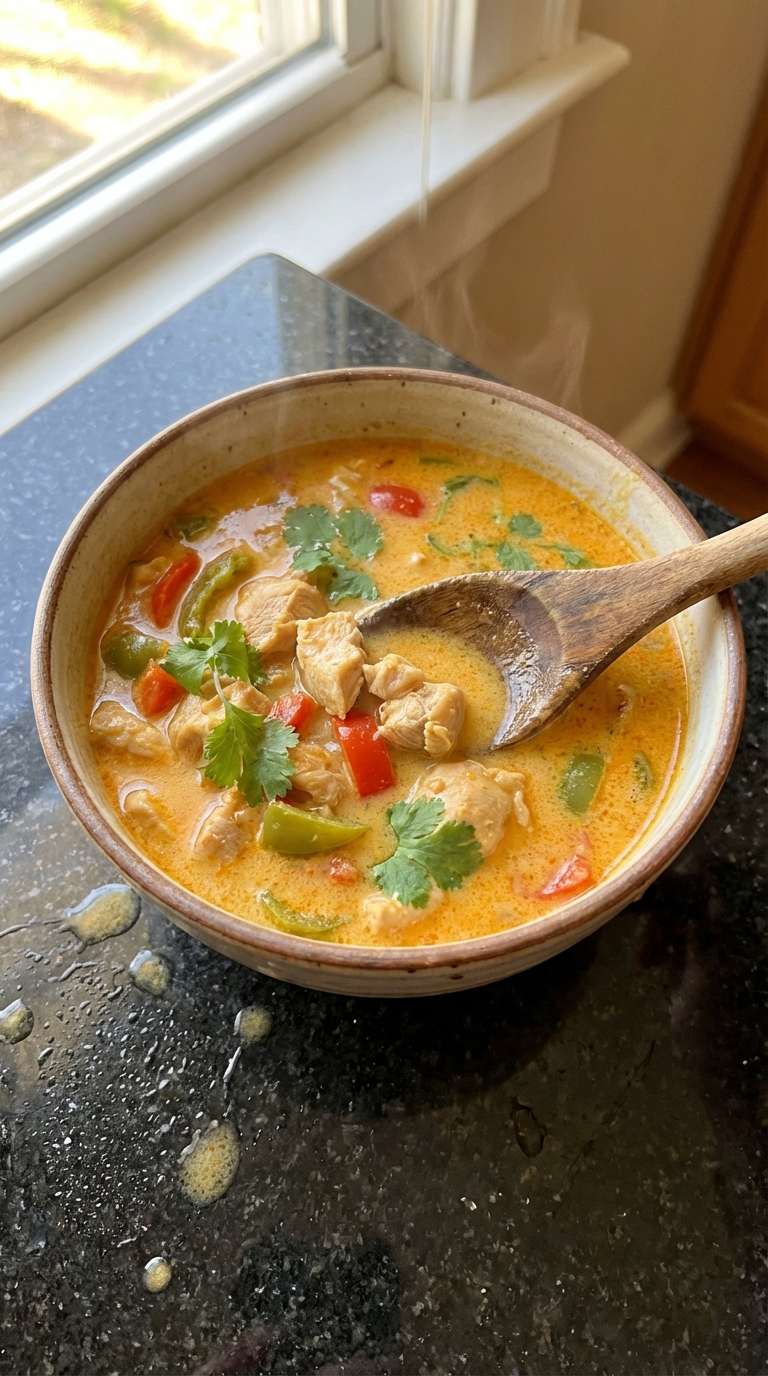 Thai Coconut Curry Chicken Soup