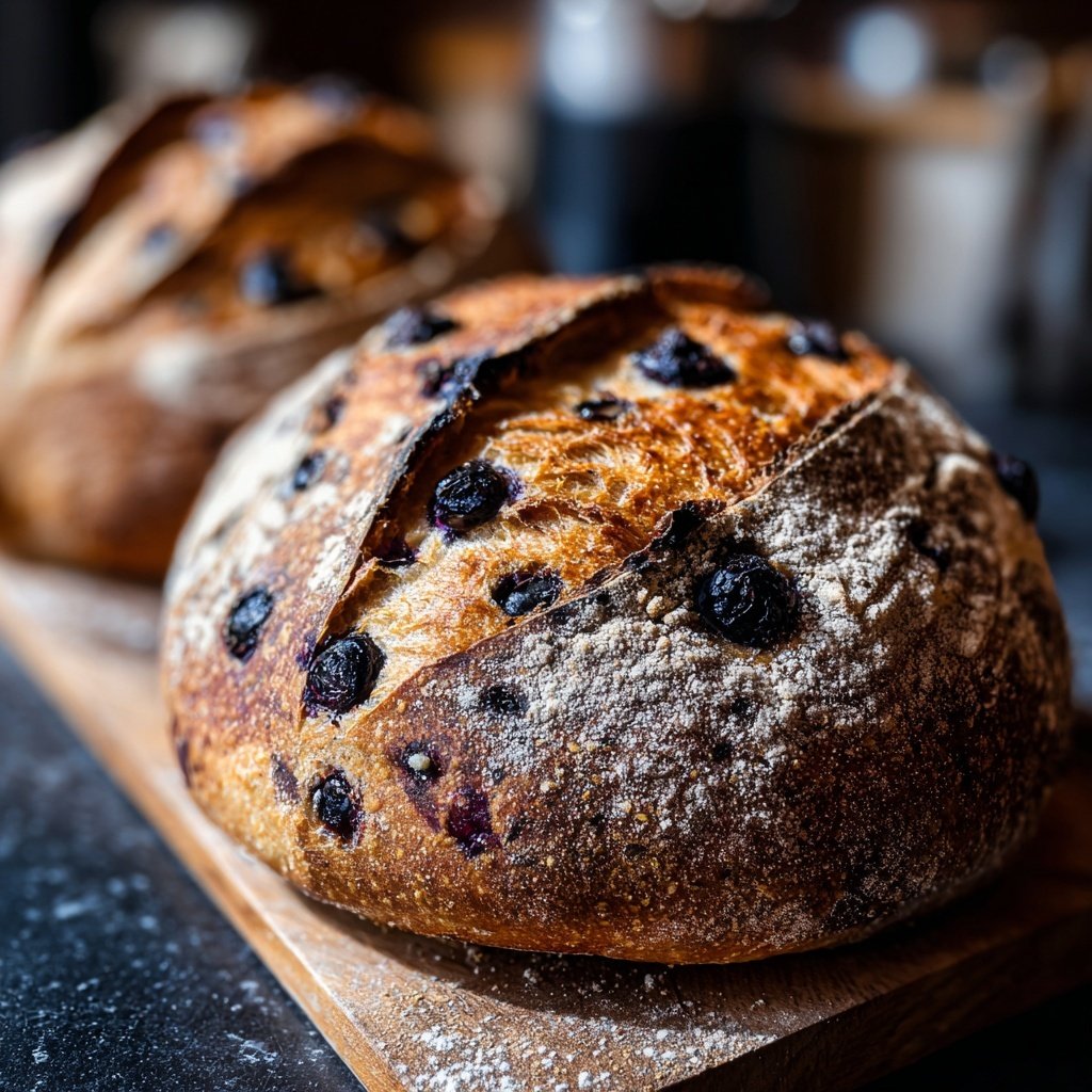 Tender Blueberry Lemon Sourdough Artisan Loaf