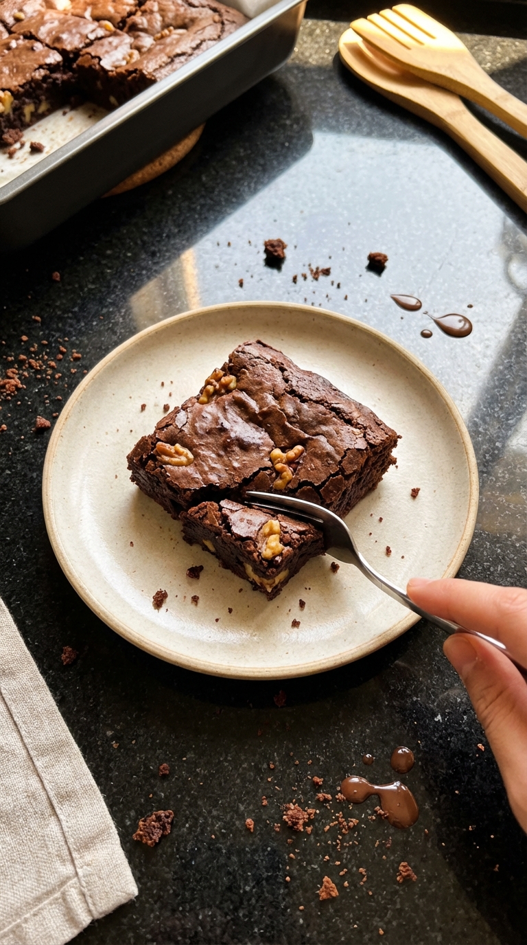 Sourdough Brownies with Walnuts