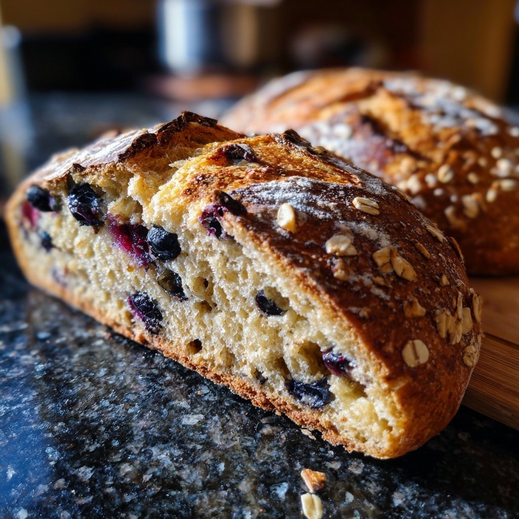 Lemon Blueberry Sourdough with Muesli Crunch