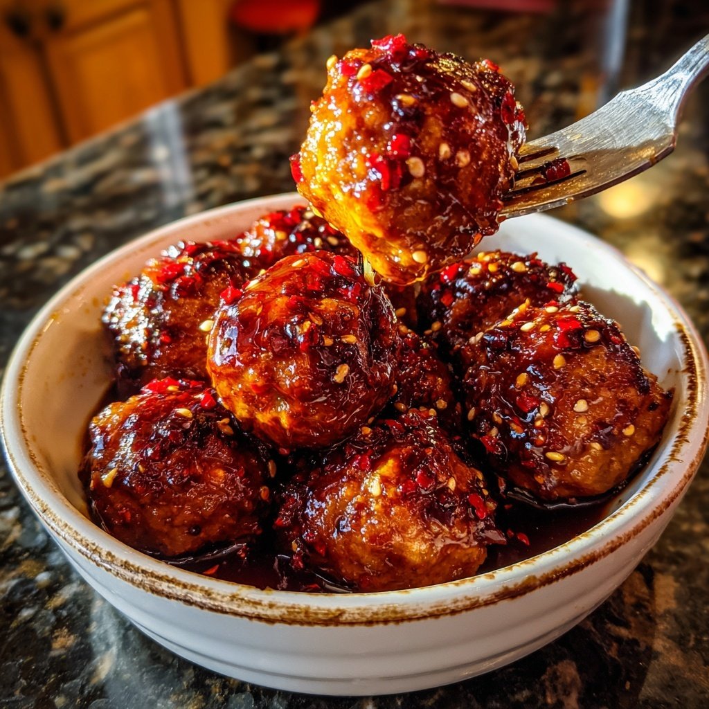 Spicy Honey Garlic Meatballs