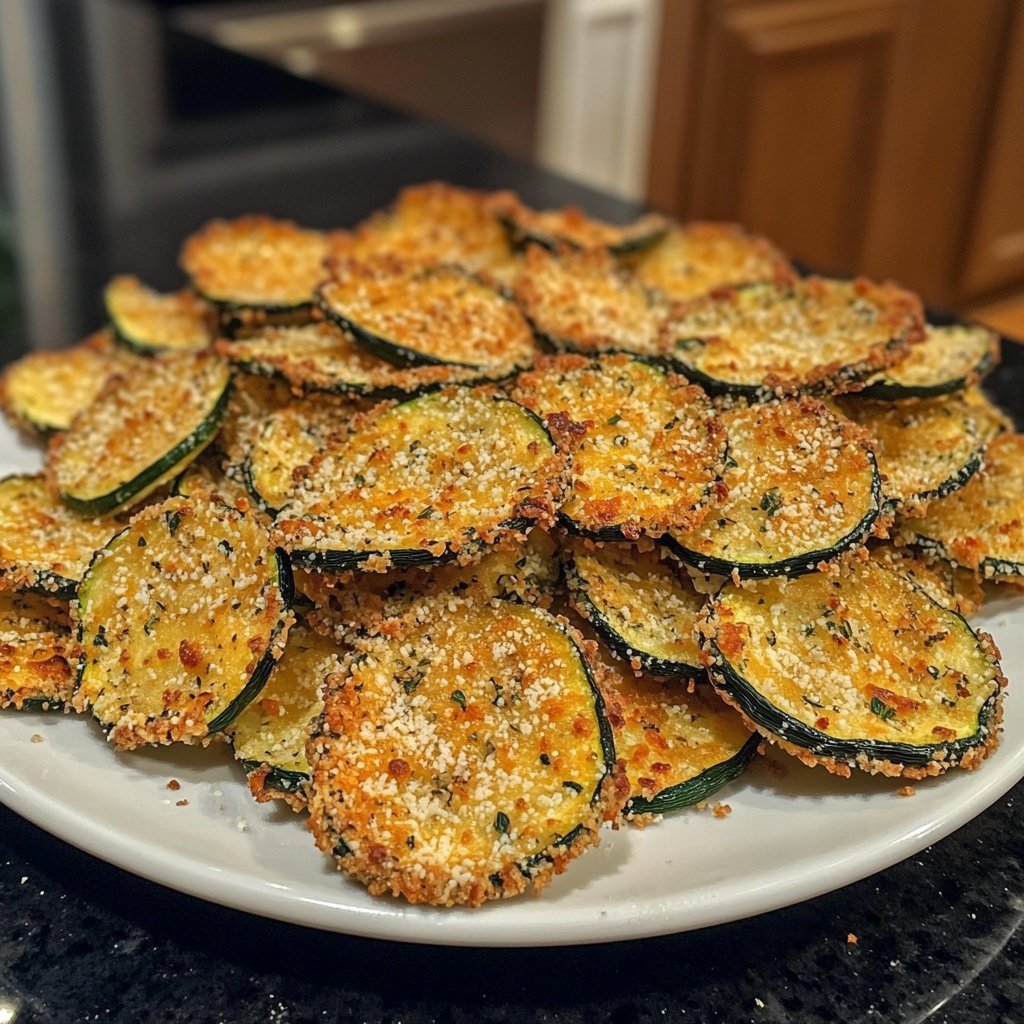 Fried Zucchini Parmesan Chips