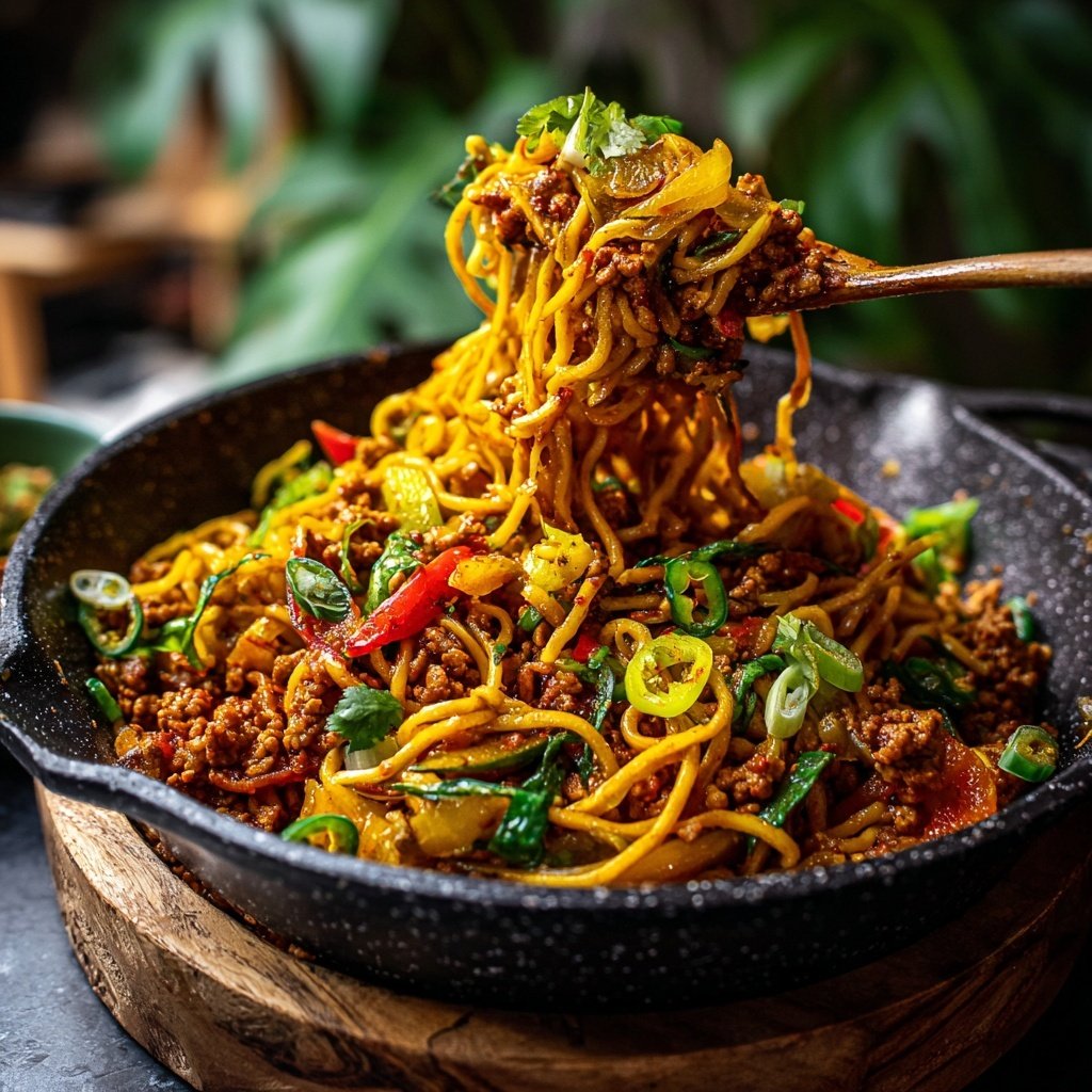 Crispy Chilli Turkey Noodles