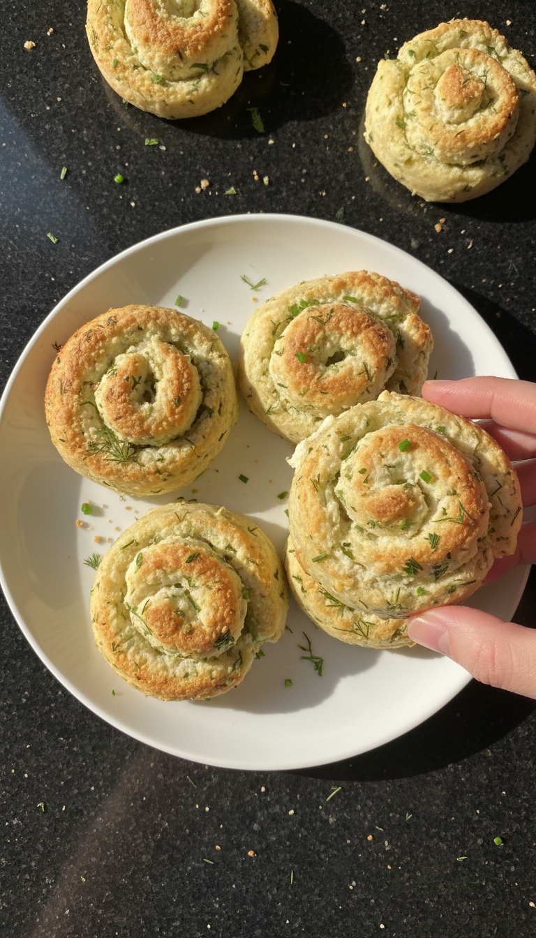 Herbed Cottage Cheese Whirls