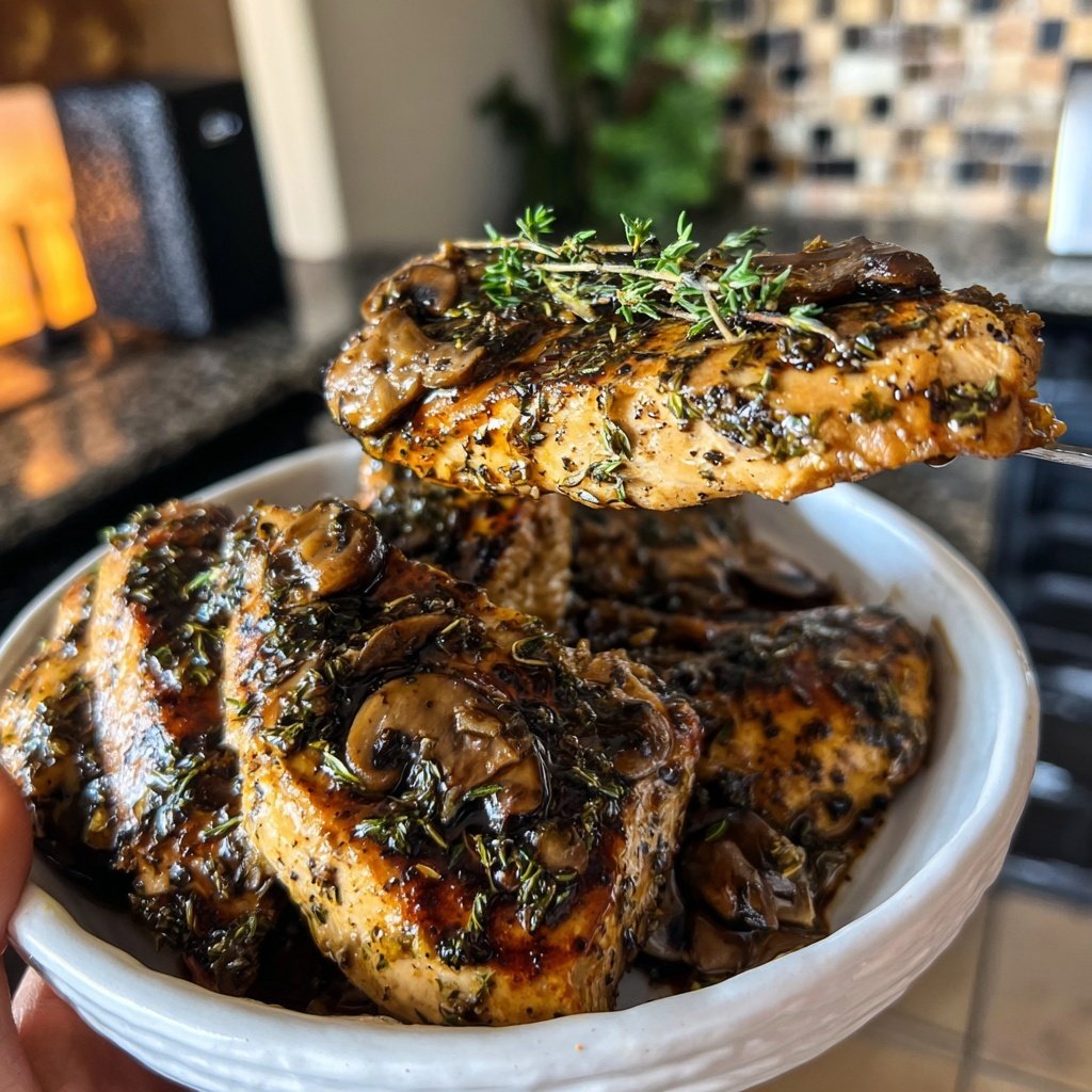 Balsamic Thyme Mushroom Chicken