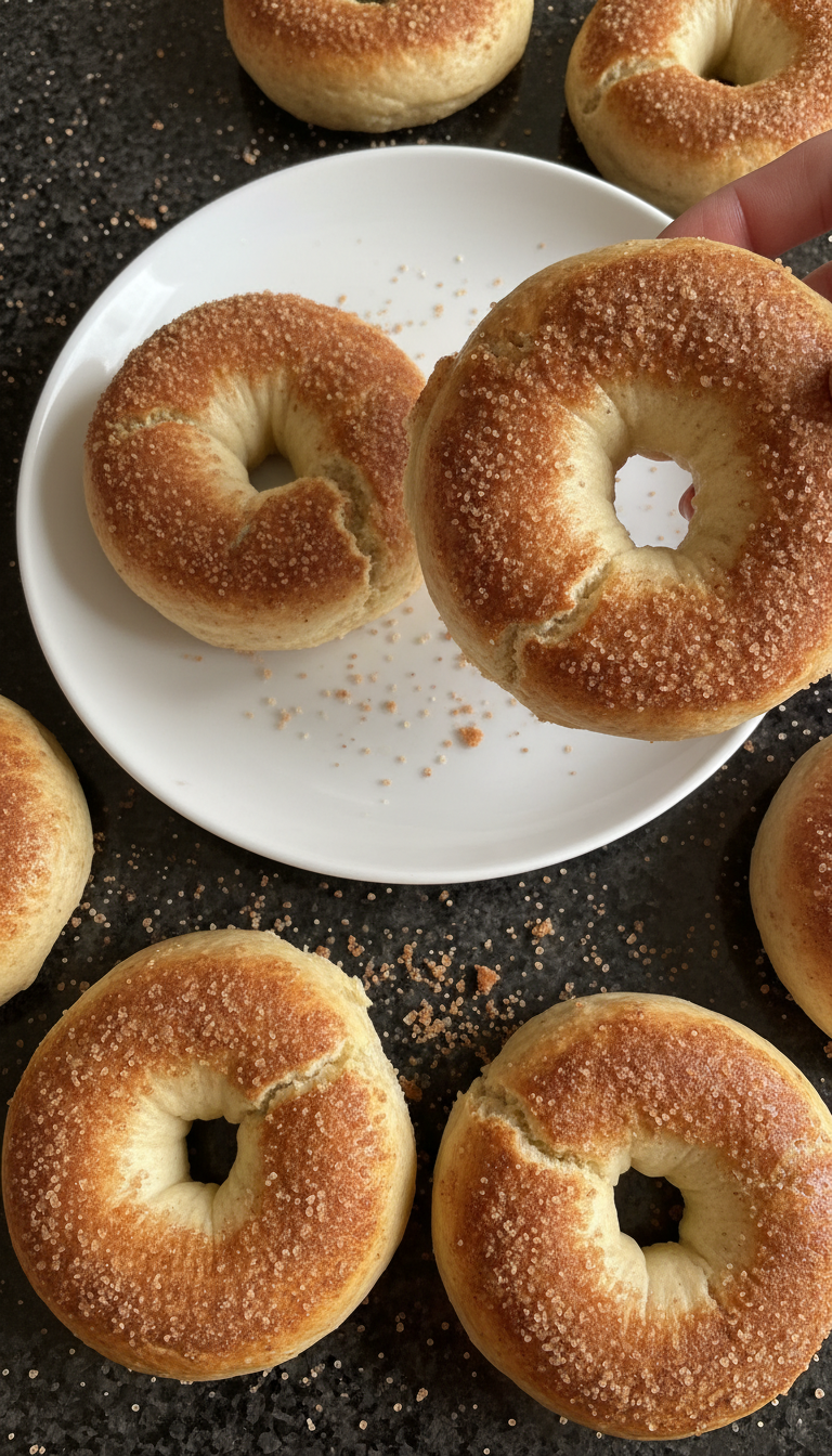 Cinnamon Sugar Protein Bagels