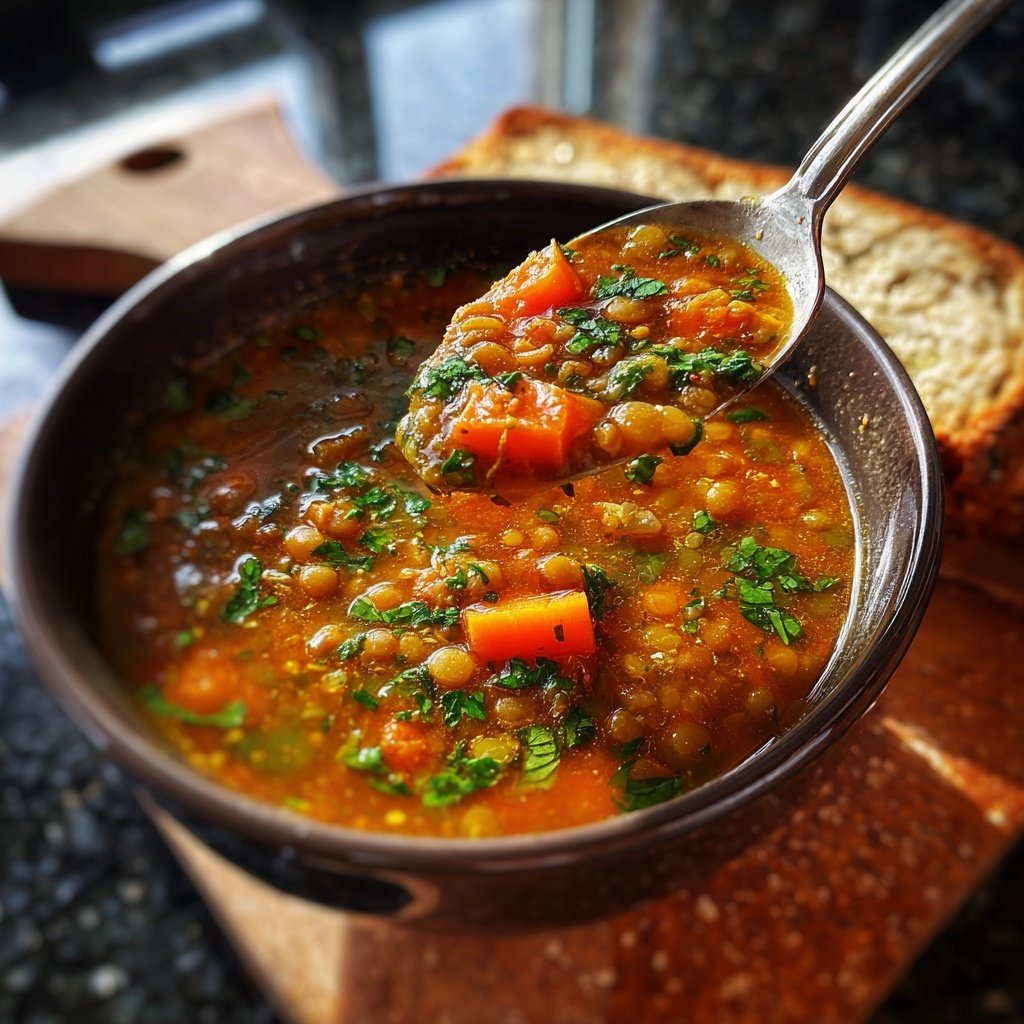 Lentil Vegetable Soup with Herbs