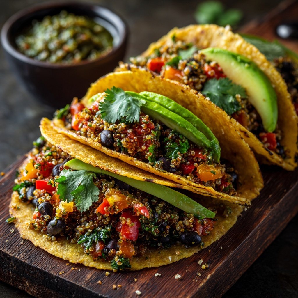 Quinoa Black Bean Veggie Tacos