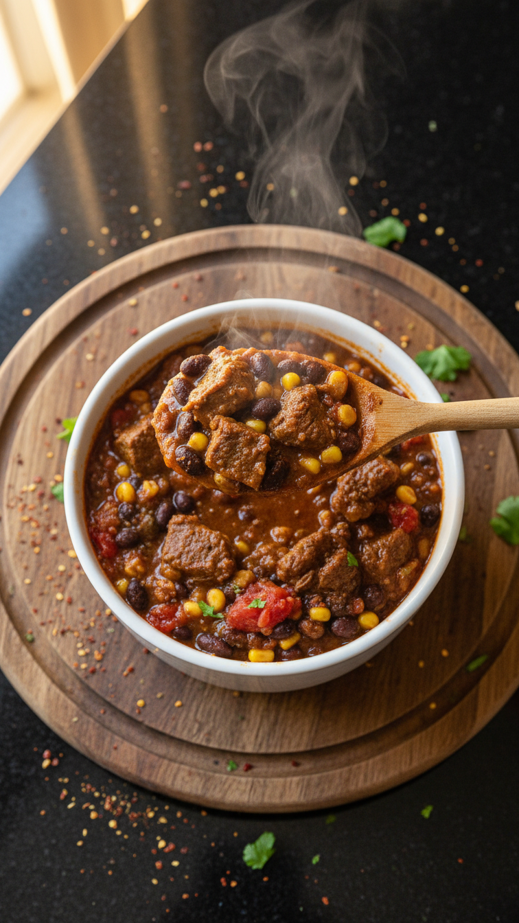 Crockpot Southwestern Beef Chili