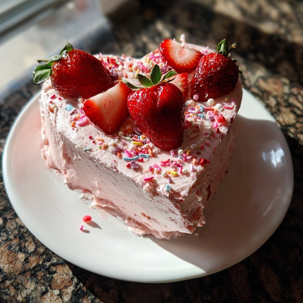 Heart-Shaped Galentine's Cake