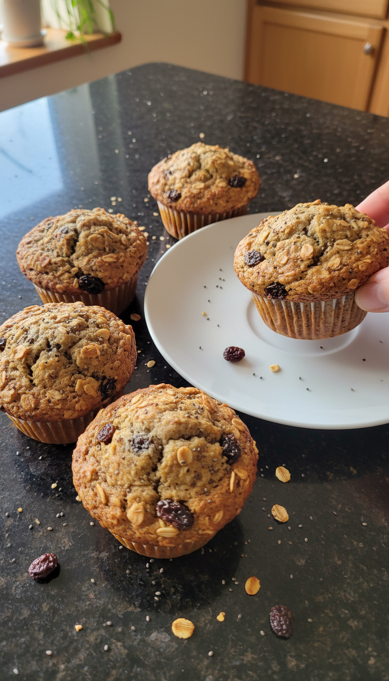Oatmeal Raisin Muffins with Chia